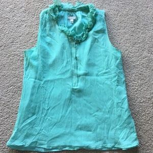 J Crew sea foam green blouse. Size 10